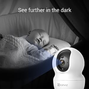 EZVIZ CP1 Pro 2K Camera – Indoor, Baby Monitor, 360° Pan/Tilt, Audio