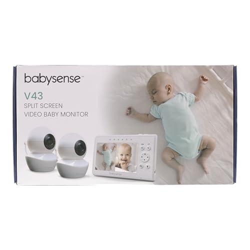 Babysense Video Baby Monitor – 2 Cameras, 4.3" Screen, Night Light, Audio