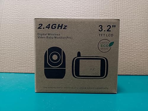 HelloBaby Baby Monitor – 3.2" LCD, Camera & Audio, Rotatable, Night Light, Lullabies