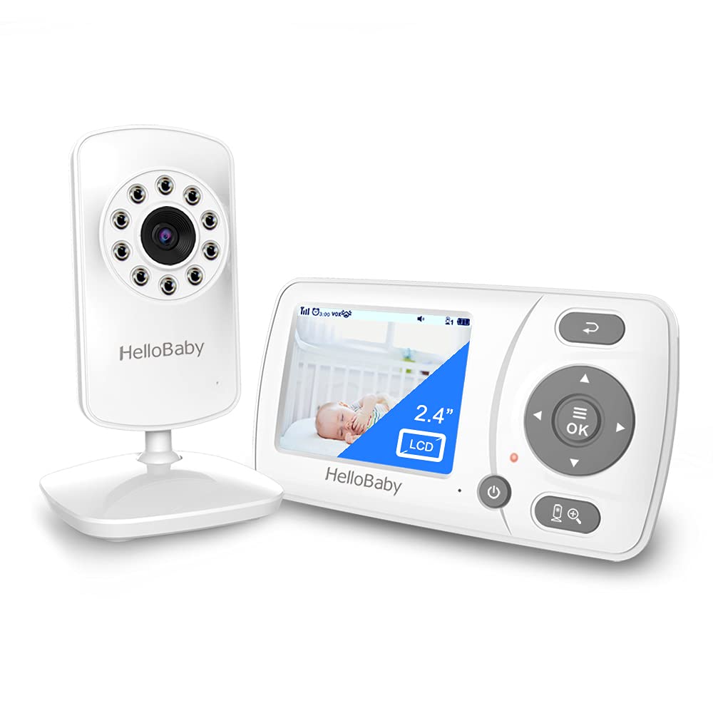 HelloBaby 960p Baby Monitor, Camera, Night Vision, ECO, 2× Zoom & Alarm