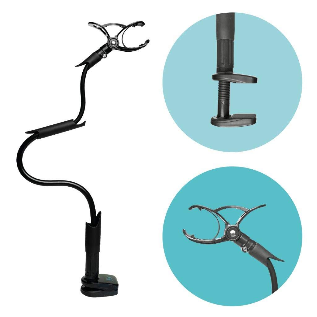 Flexi Twist Black Universal Baby Monitor Holder, Flexible with Clips