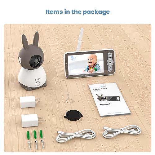 ieGeek 2K Baby Monitor – 2 Cameras, 5" Split-Screen, PTZ, Night Vision, App