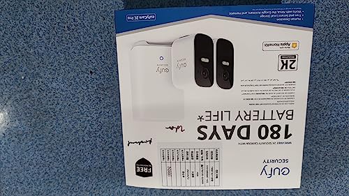 eufy Security eufyCam 2C Pro 2-Cam Kit Security Camera outdoor wireless, 2K Resolution, 180-Day Battery Life, IP67 Water-Resistant, Night Vision, No Monthly Fee,Home Security System
