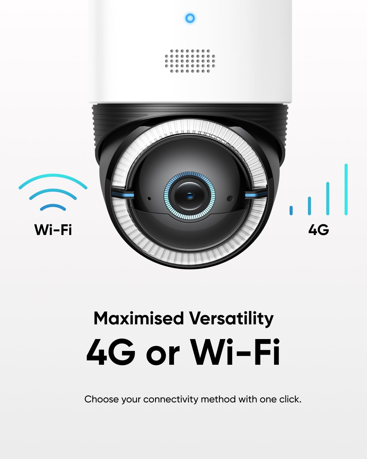 eufy Security 4G LTE Cam S330 with Wi-Fi, 4K UHD Pan Tilt, Wireless, Solar Powered with Solar Panel, AI Human/Vehicle Tracking, with SIM Card
