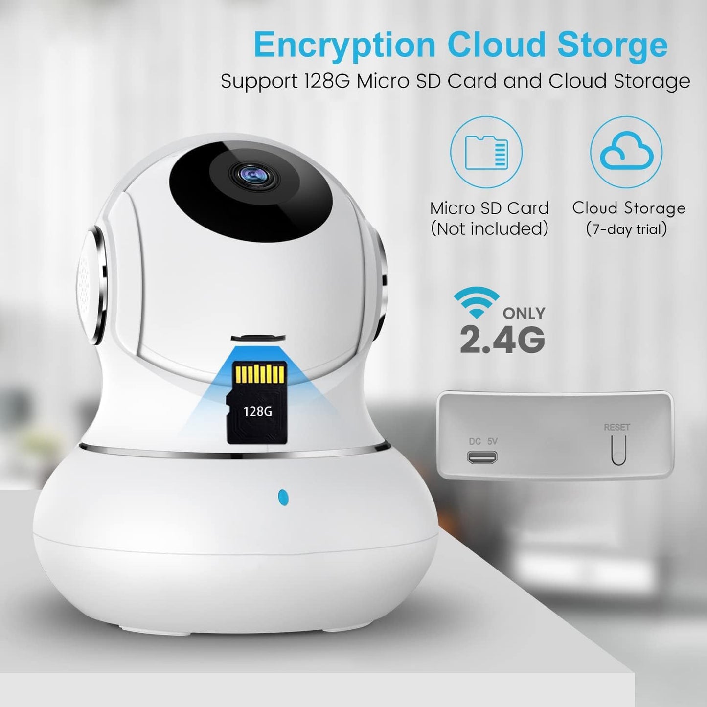litokam Little Elf 2K Camera – Indoor, Motion Sensor, Two-Way Audio, IR