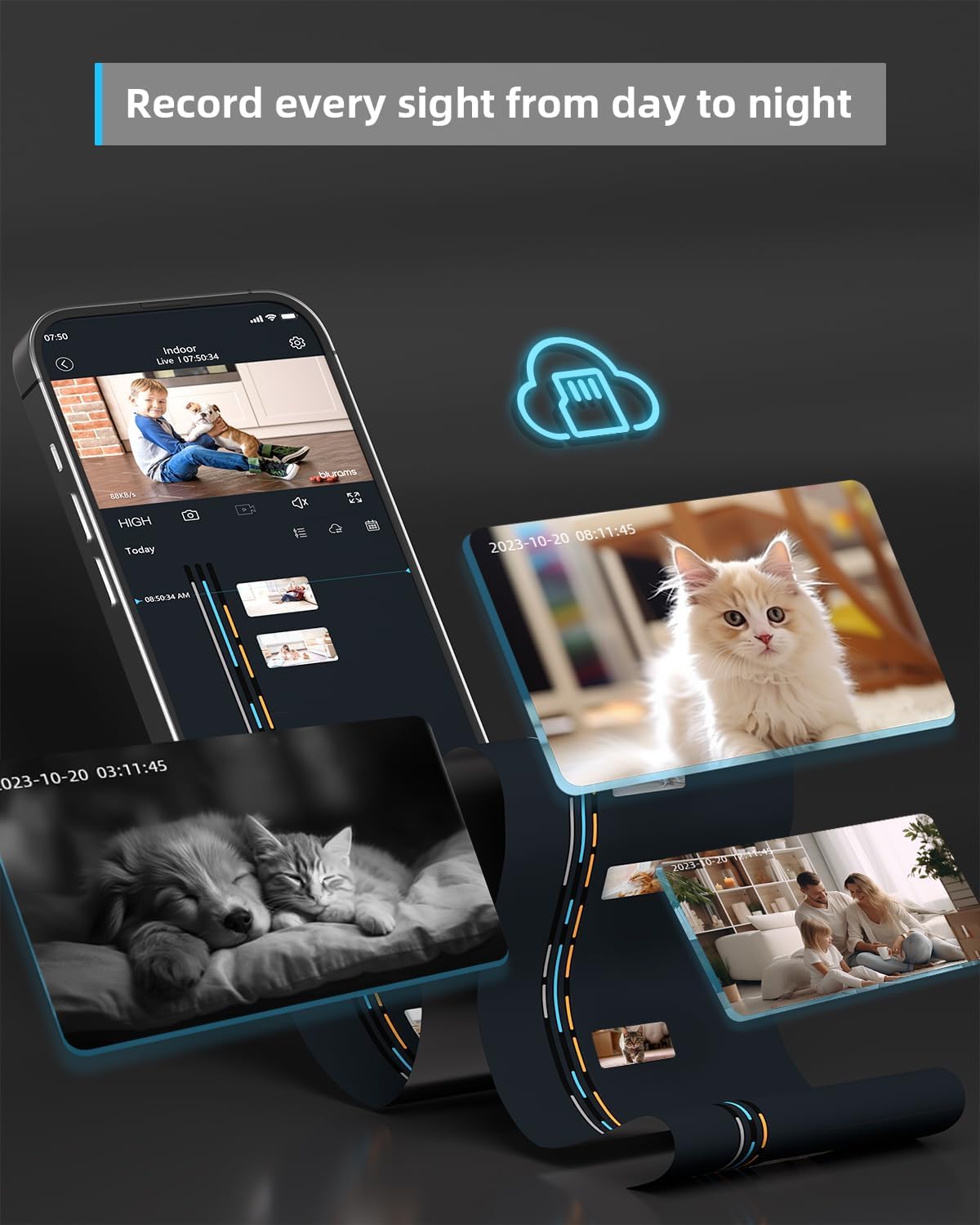Blurams 2K Pet Camera – Indoor, 360° Security, Color Night Vision, Two-Way Audio