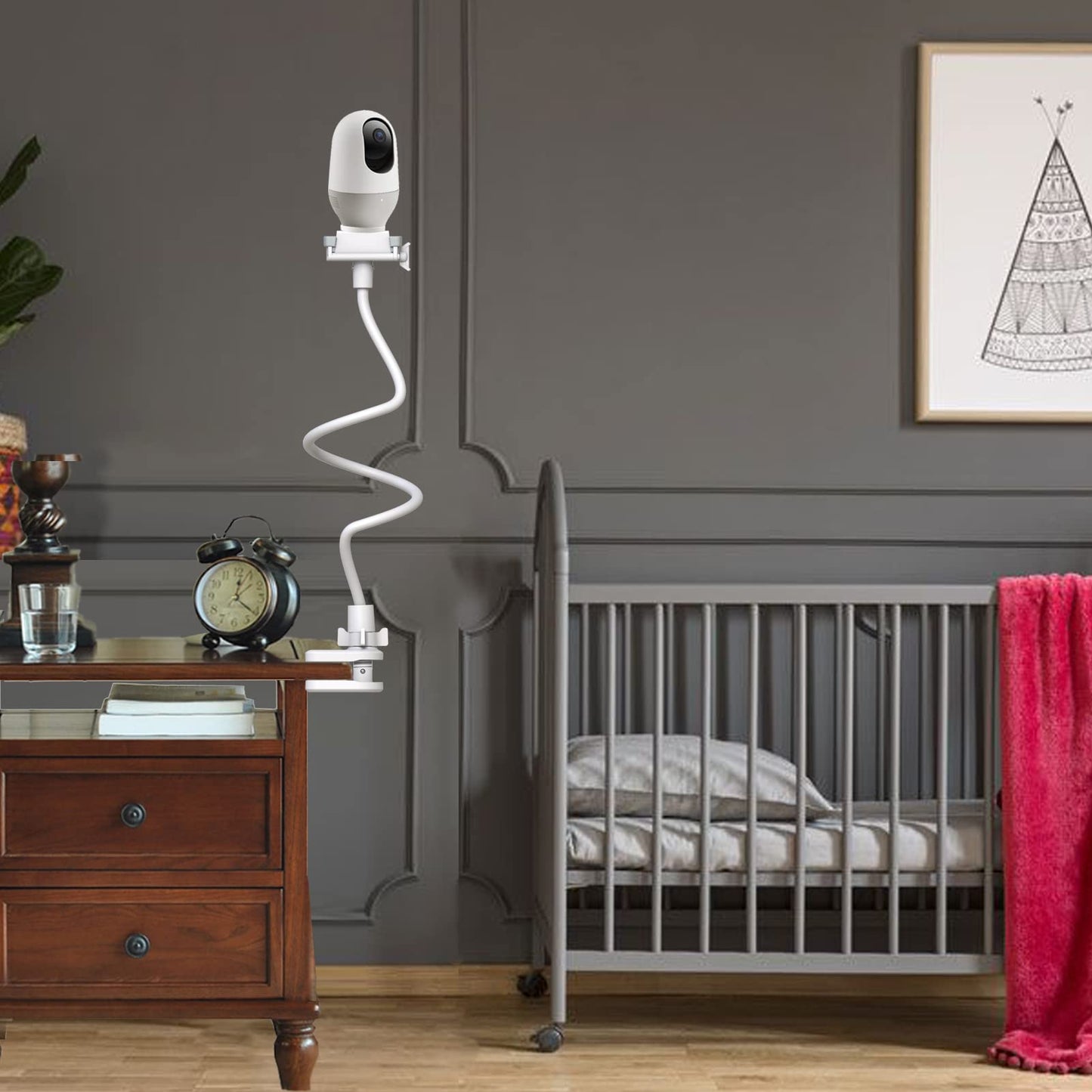 Derebir Baby Monitor Holder – Flexible Universal Stand for 1/4" Cameras