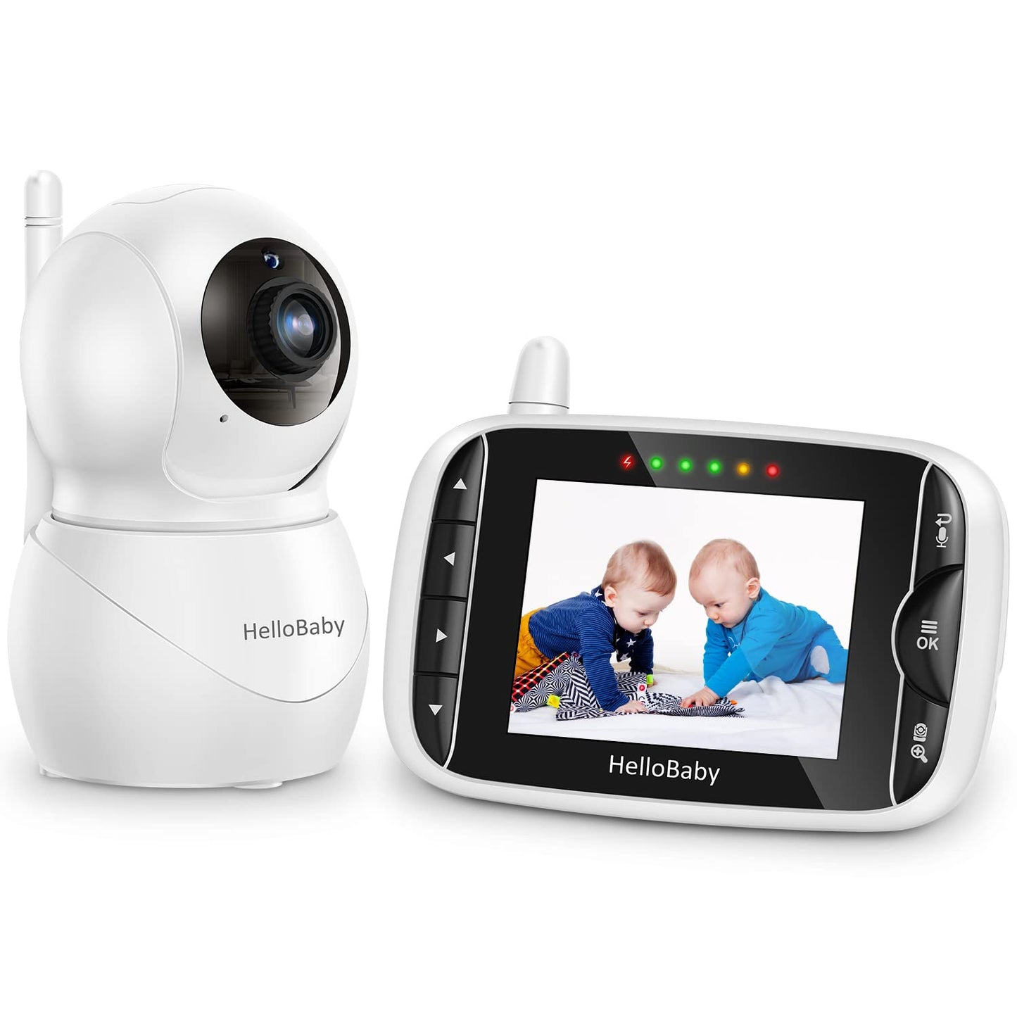 HelloBaby HB66pro Baby Monitor – 3.2" LCD, PTZ, Night Vision, Two-Way Audio