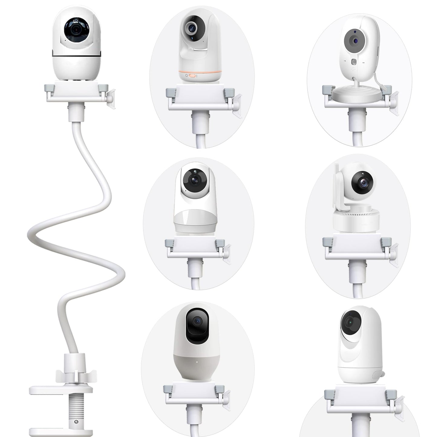 Derebir Baby Monitor Holder – Flexible Universal Stand for 1/4" Cameras