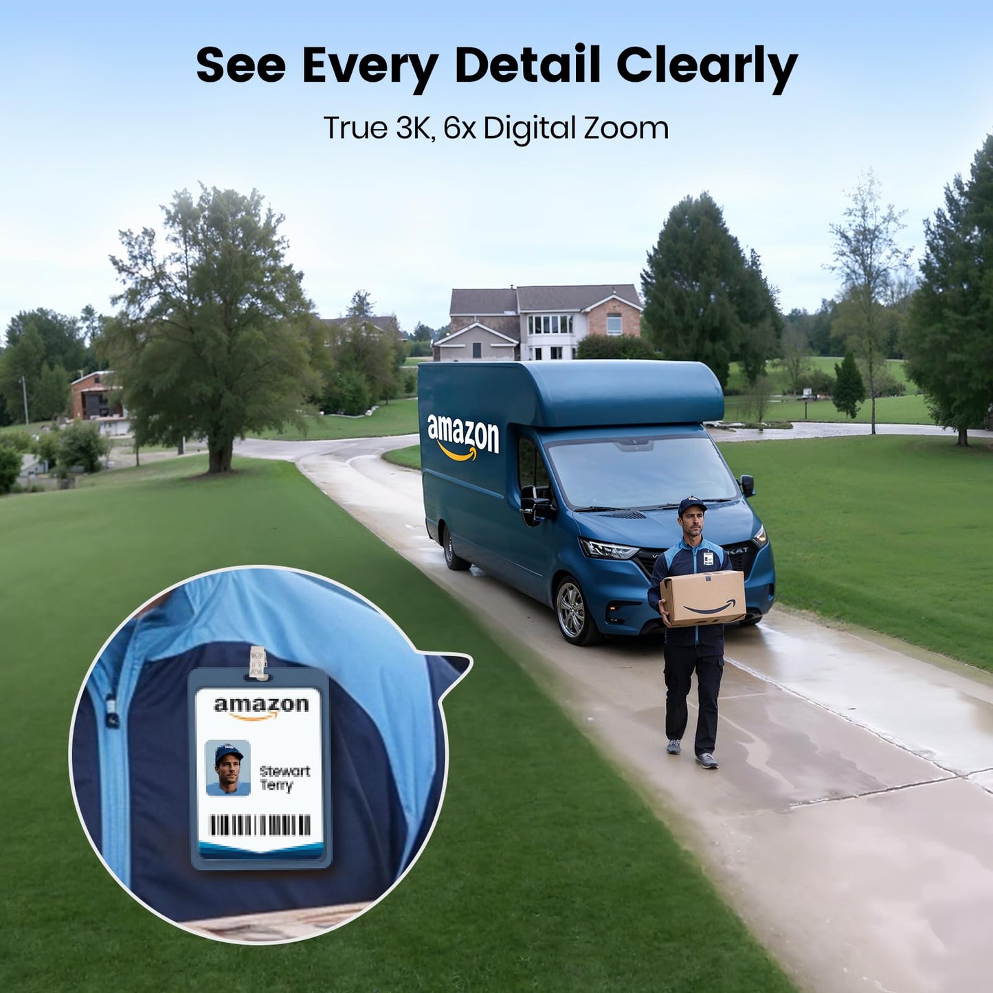 AOSU 3K Security Cameras Wireless Outdoor, 5MP 2 in 1 Solar Home WiFi Surveillance Cameras, 360° Pan&Tilt, 400-Lumen Floodlight, Color Night Vision, Auto Tracking, AI Human Vehicle Pet Detection 2 Pcs