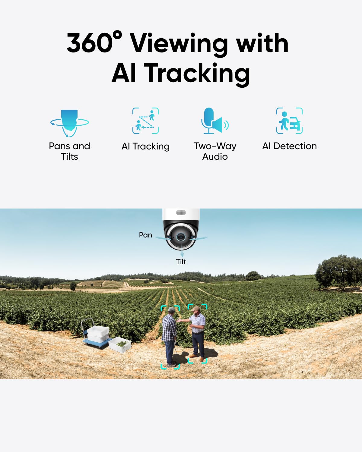 eufy Security 4G LTE Cam S330 with Wi-Fi, 4K UHD Pan Tilt, Wireless, Solar Powered with Solar Panel, AI Human/Vehicle Tracking, with SIM Card