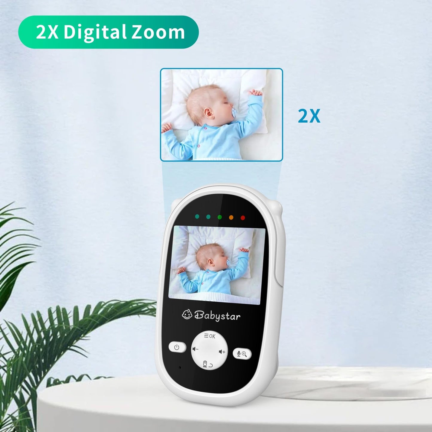 Babystar 2.4" HD Baby Monitor, Camera, Night Vision, Two-Way Audio & Lullabies