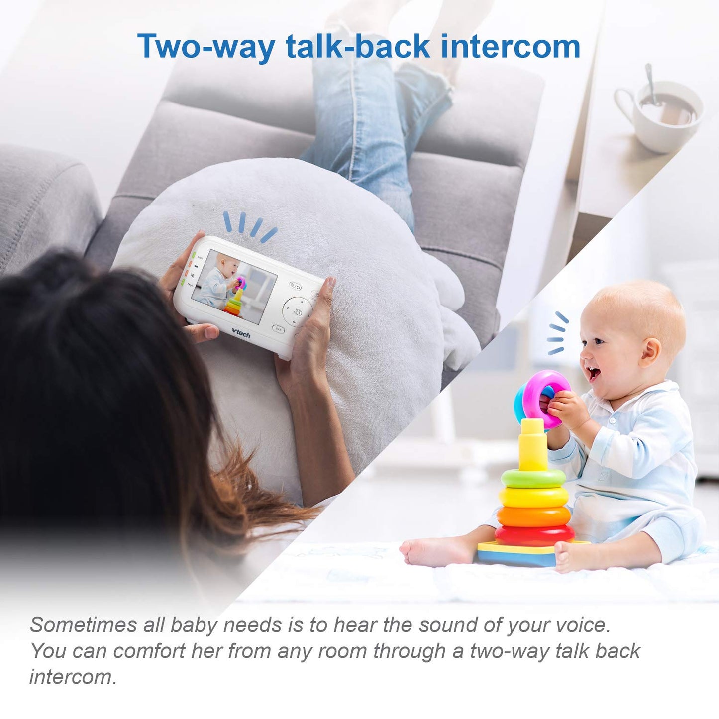 VTech VM5463-2 Baby Monitor β 5" LCD, 2 Cameras, PTZ, Night Light & Audio