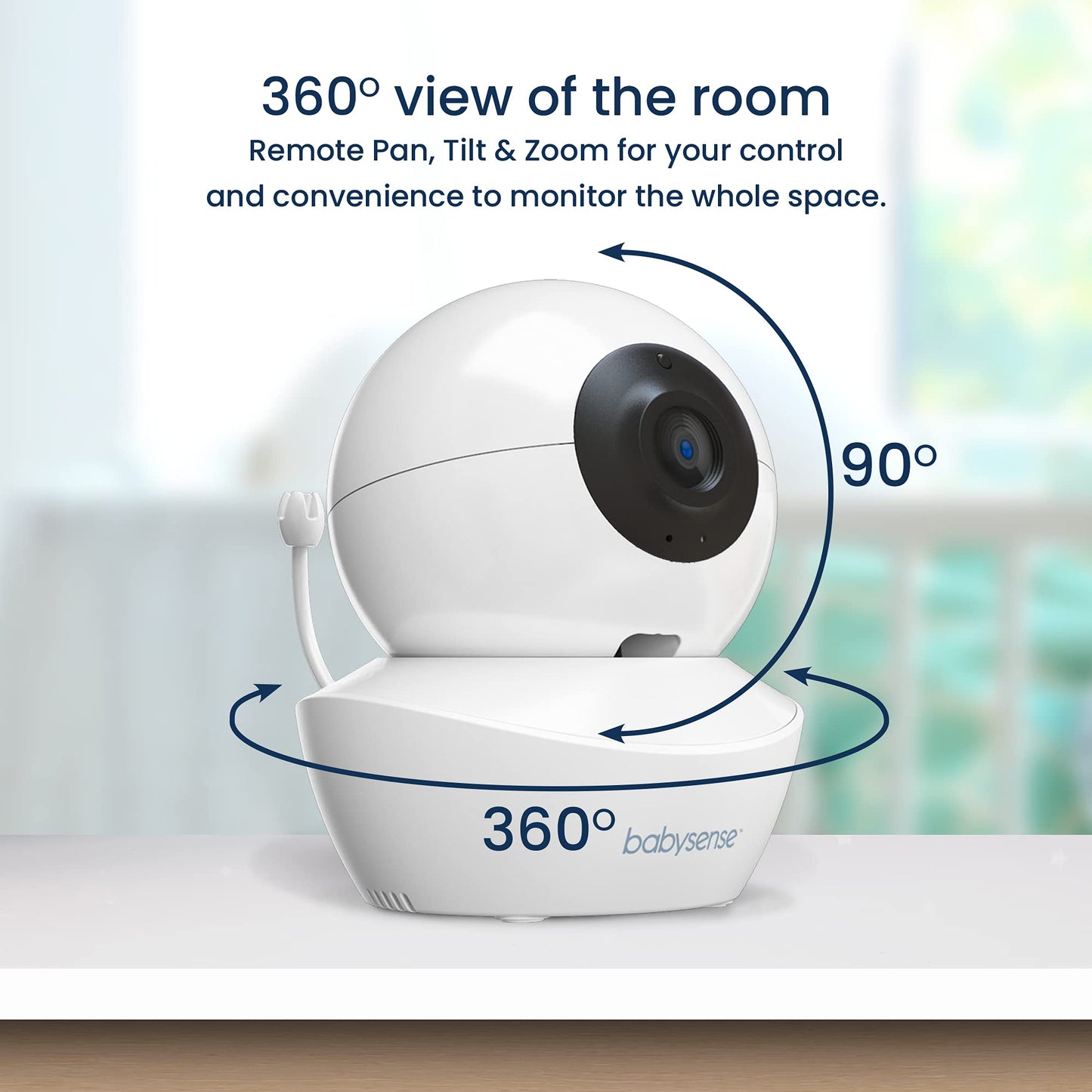 Babysense Video Baby Monitor – 2 Cameras, 4.3" Screen, Night Light, Audio