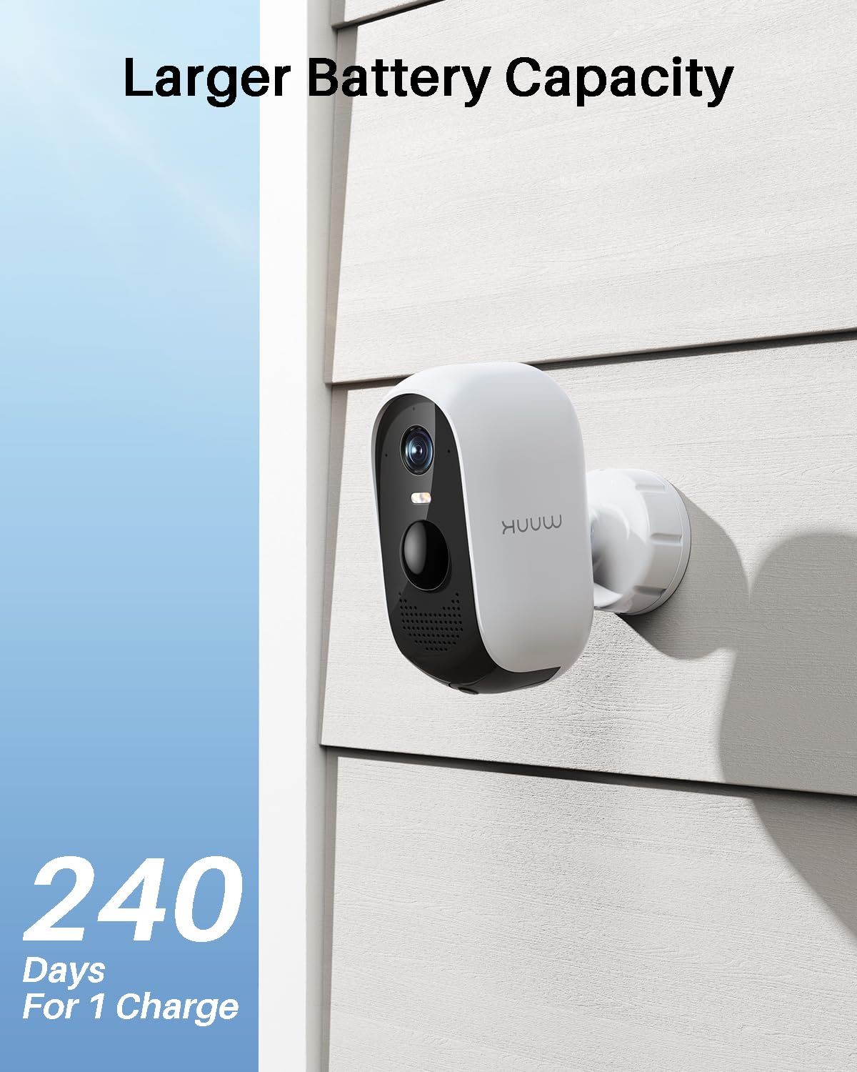 WUUK 2K Wireless Outdoor Security Camera, 32GB Local Storage Base Station, No Monthly Fee, Battery Operated Camera, Night Vision, Home Security Camera System, Compatible with Alexa & Google