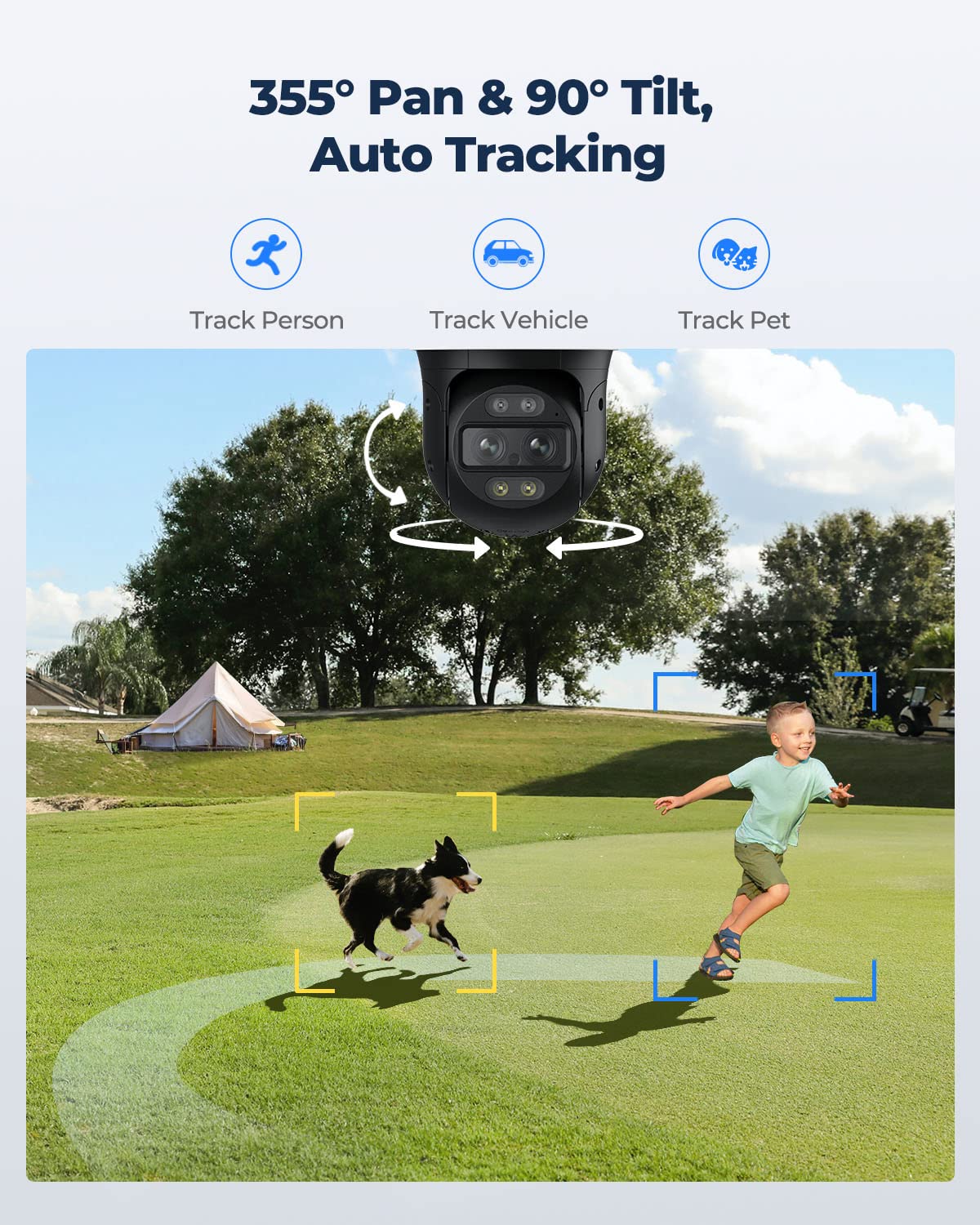 Reolink 4K PTZ Dual-Lens PoE Security Camera Outdoor with 6X Hybrid Zoom, 355° Pan 90° Tilt, Auto Tracking, Color Night Vision, Person/Vehicle/Pet Detection, Two-Way Audio, TrackMix PoE