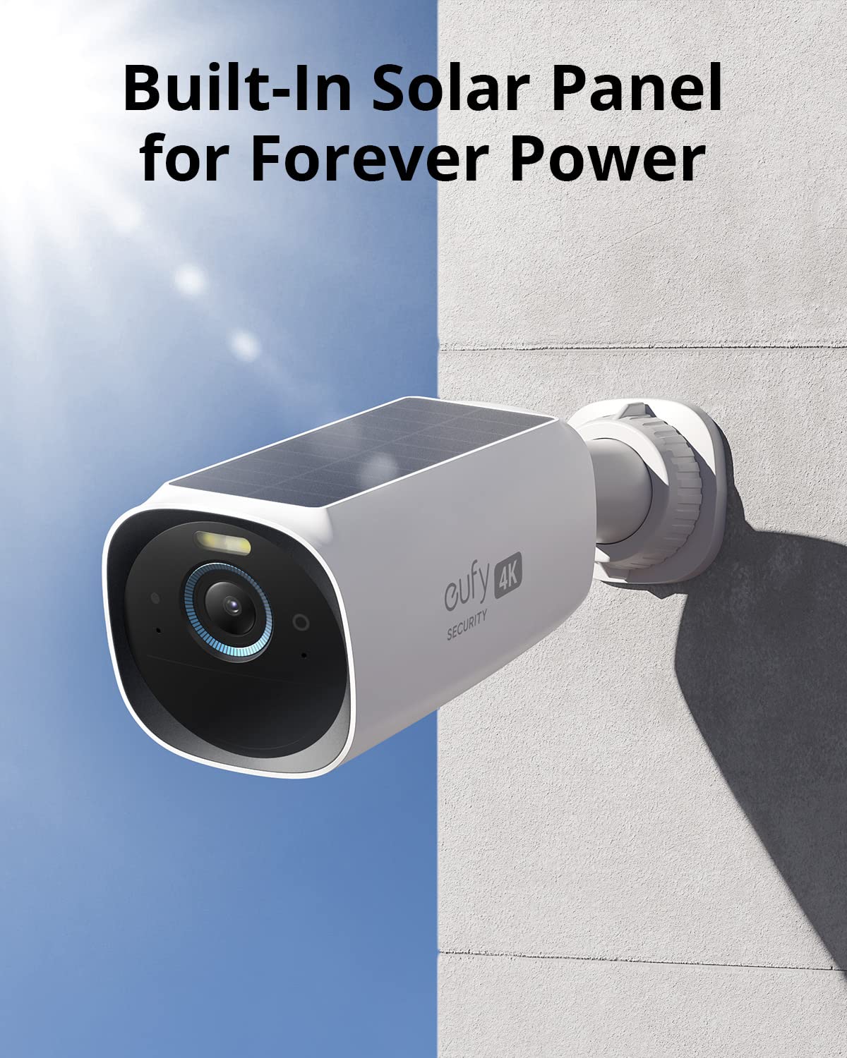 eufy Security S330 eufyCam 3 2-Cam Kit Security Camera Outdoor Wireless, 4K Camera with Integrated Solar Panel, Forever Power, Face Recognition AI, Expandable Local Storage up to 16TB, No Monthly Fee