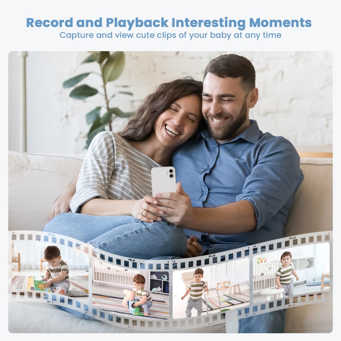 ieGeek 2K Baby Monitor – 2 Cameras, 5" Split-Screen, PTZ, Night Vision, App
