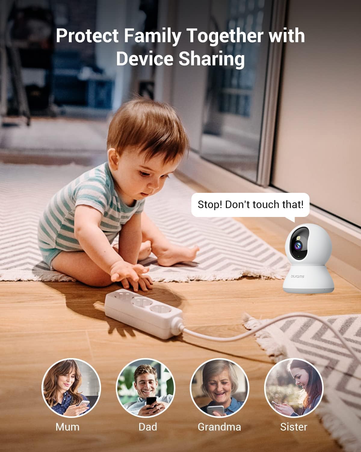 Blurams 2K Pet Camera – Indoor, 360° Security, Color Night Vision, Two-Way Audio