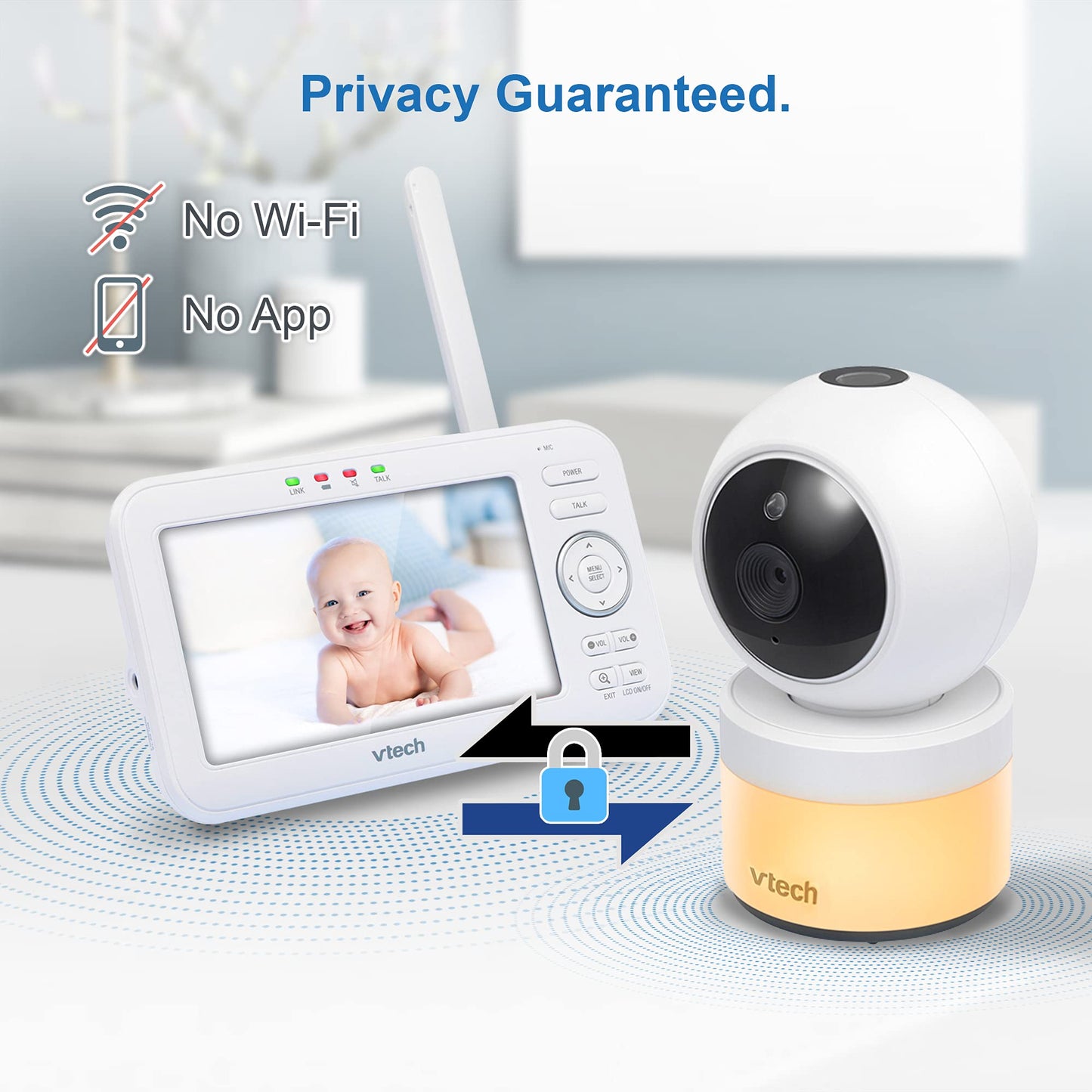 VTech VM5463-2 Baby Monitor β 5" LCD, 2 Cameras, PTZ, Night Light & Audio