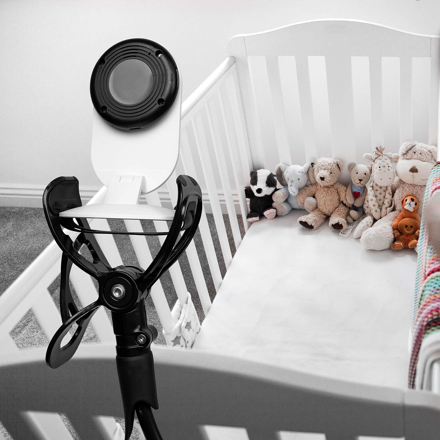 Flexi Twist Black Universal Baby Monitor Holder, Flexible with Clips
