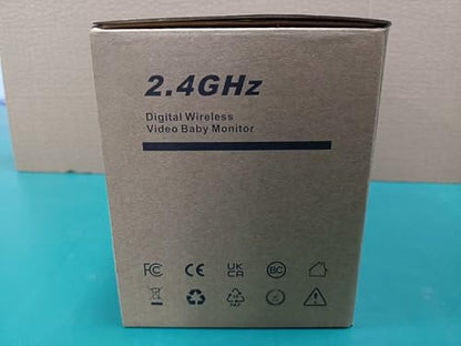Blemil 5" Baby Monitor, Split-Screen, PTZ, Night Vision, Two-Way Audio, 30 h