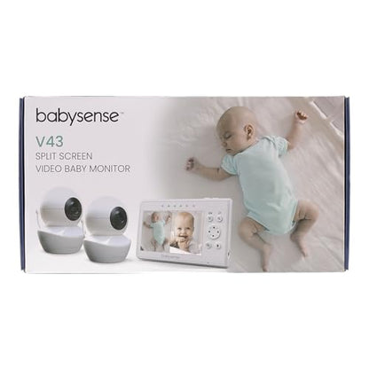Babysense Video Baby Monitor – 2 Cameras, 4.3" Screen, Night Light, Audio