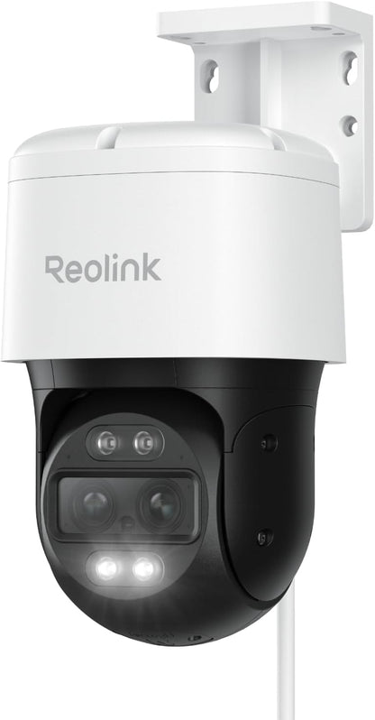 Reolink 4K PTZ Dual-Lens PoE Security Camera Outdoor with 6X Hybrid Zoom, 355° Pan 90° Tilt, Auto Tracking, Color Night Vision, Person/Vehicle/Pet Detection, Two-Way Audio, TrackMix PoE