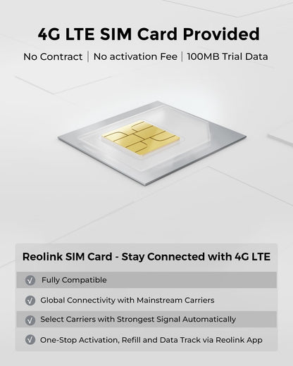 Reolink 4G LTE Cellular Outdoor Security Camera + 32GB SD Card, No WiFi Security Camera Outdoor Wireless Go PT Plus+Solar Panel, 3K HD Color Night Vision, Person/Vehicle/Animal Detection, 2-Way Audio