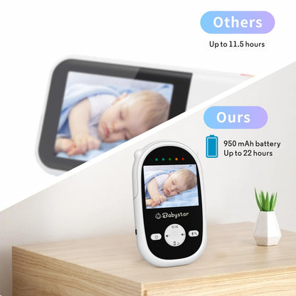 Babystar 2.4" HD Baby Monitor, Camera, Night Vision, Two-Way Audio & Lullabies