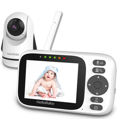 HelloBaby HB6339 Baby Monitor – 3.2" Display, Camera & Audio, Rotatable, Night Vision