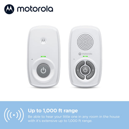 Motorola AM21 Baby Monitor, Audio, DECT, 300 m Range, White