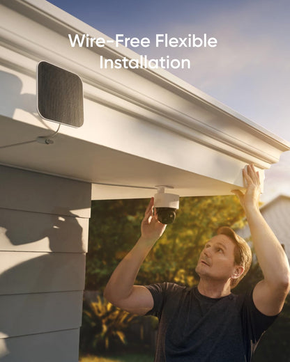 eufy Security SoloCam S340 Dual Cameras Solar Security Camera Outdoor Wireless, 3K Home Security Camera, 360° Surveillance, No Blind Spots, 2.4 GHz Wi-Fi, HomeBase S380 Compatible, No Monthly Fee