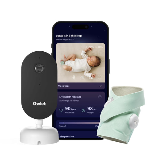 Owlet Dream Duo 3rd Gen Baby Monitor with Sock, 2K HD Video & Vital Signs