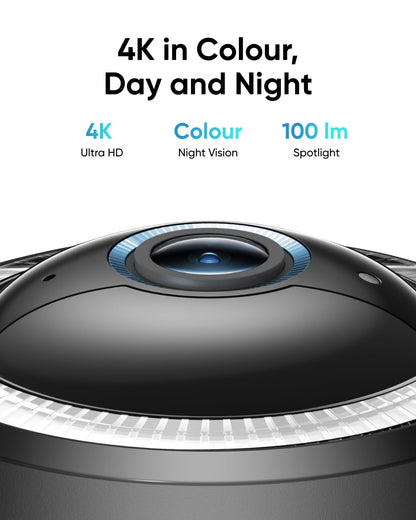eufy Security 4G LTE Cam S330 with Wi-Fi, 4K UHD Pan Tilt, Wireless, Solar Powered with Solar Panel, AI Human/Vehicle Tracking, with SIM Card