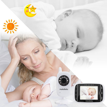 HelloBaby HB32 Baby Monitor, 3.2" Display, Camera, Night Vision & Two-Way Audio
