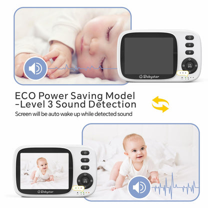 Babystar 3.2" Baby Monitor, Camera, Night Vision, Two-Way Audio & Lullabies