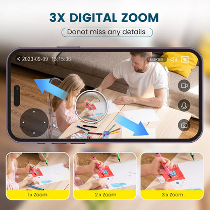 litokam Little Elf 2K Camera – Indoor, Motion Sensor, Two-Way Audio, IR
