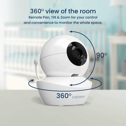 Babysense 5" HD Baby Monitor, 2 Cameras, Split-Screen, Night & Two-Way Audio