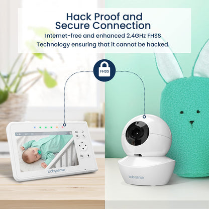 Babysense Video Baby Monitor – 2 Cameras, 4.3" Screen, Night Light, Audio