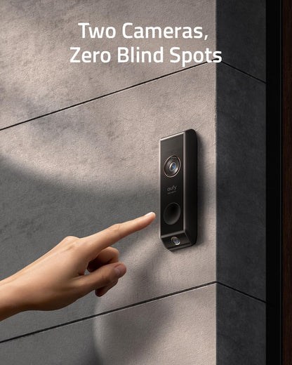 eufy Security Video Doorbell S330 (Battery-Powered) with Homebase, Dual Motion Detection, Package Detection, 2K HD, No Monthly Fee, 16GB Local Storage