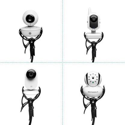 Flexi Twist Black Universal Baby Monitor Holder, Flexible with Clips